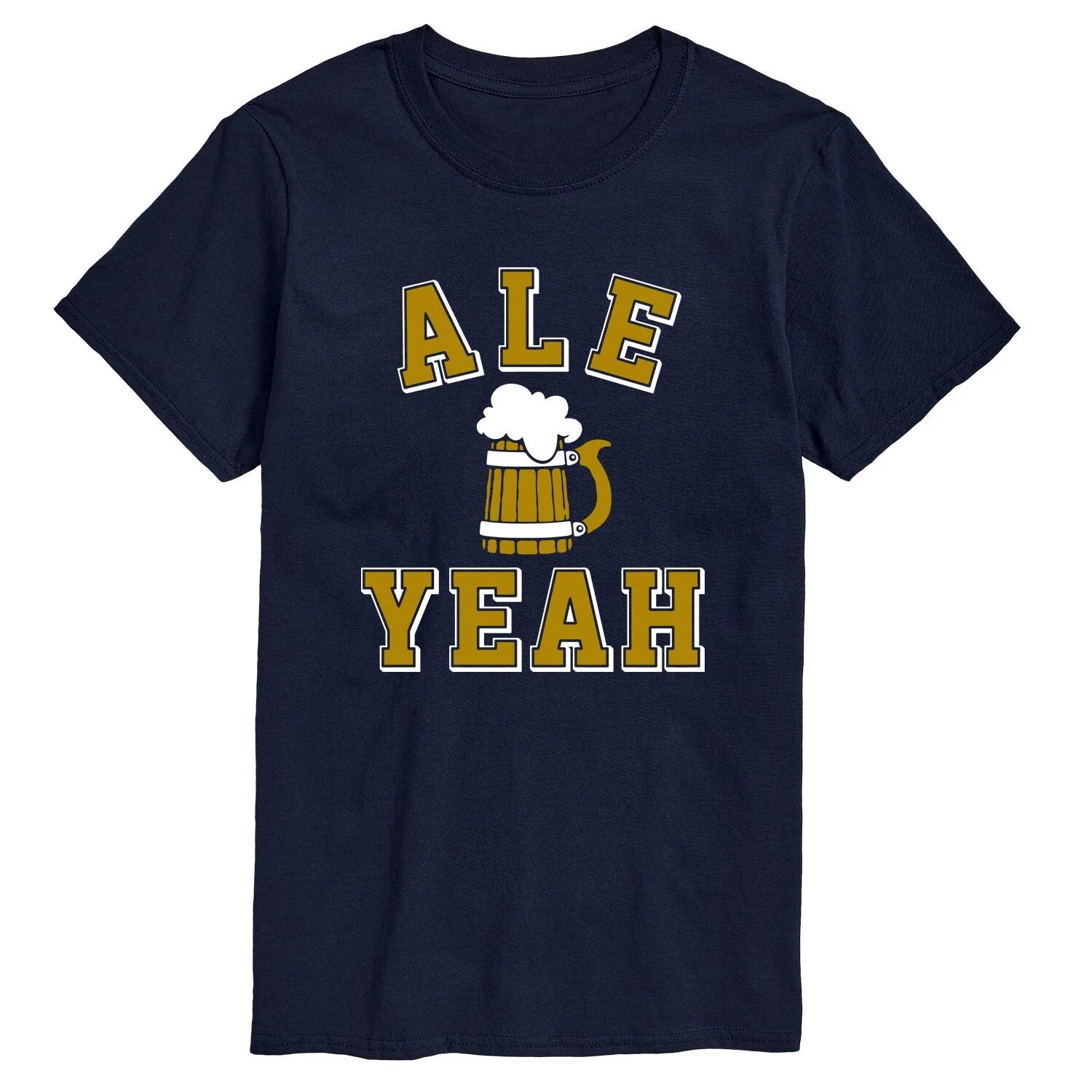 

Футболка Big & Tall Ale Yeah с графическим рисунком License, синий