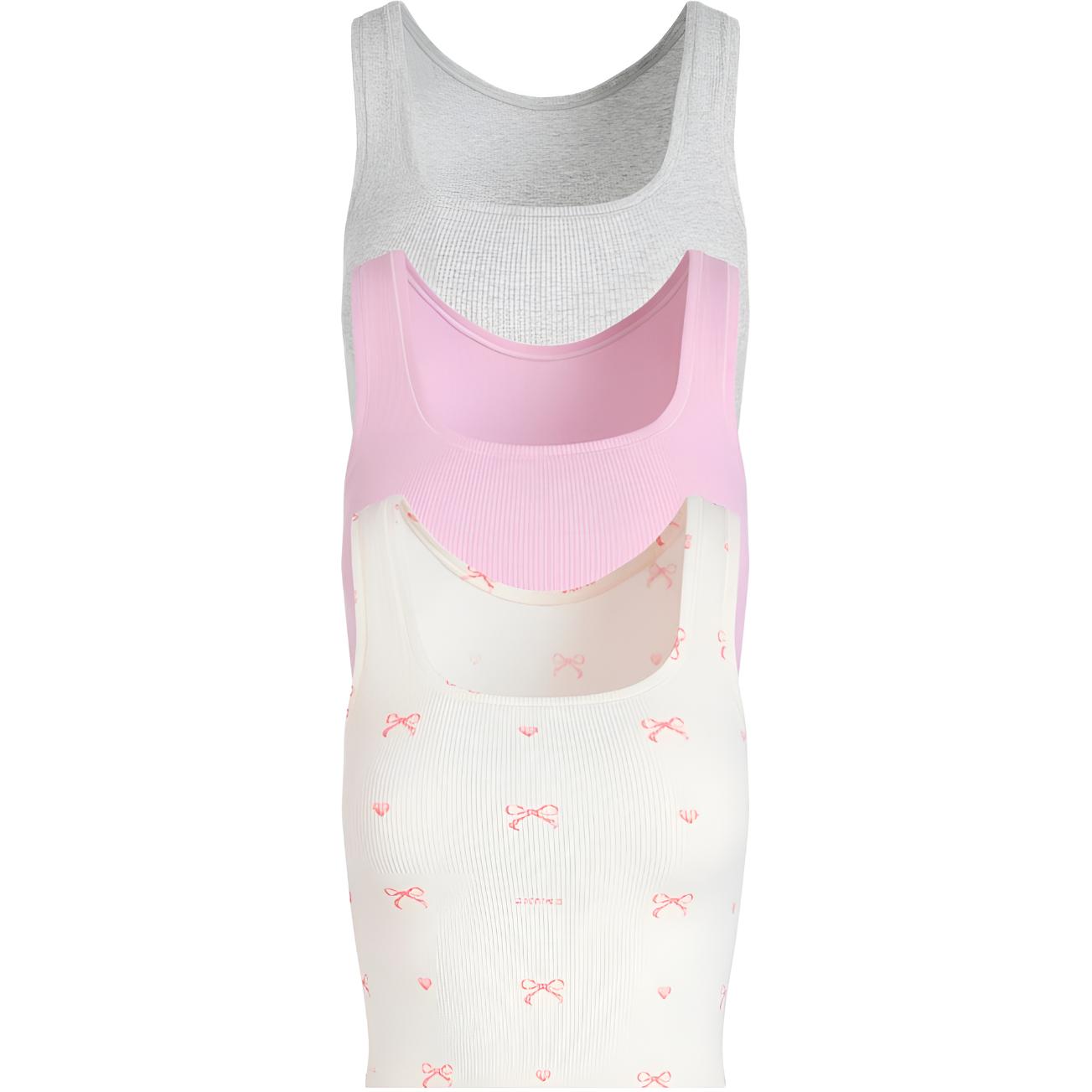 

Skims Майка женская 3 шт BABY PINK MULTI/Light Pink Multicolor