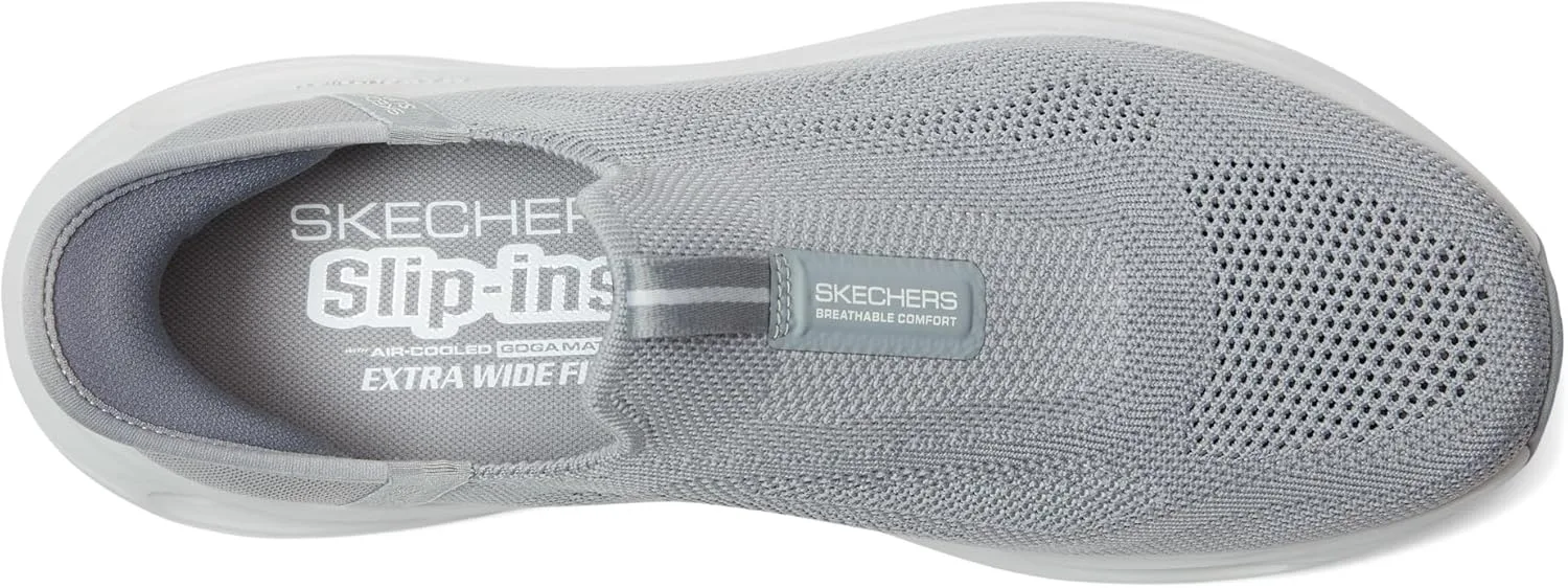 Мужские кроссовки Skechers Max Cushioning Glide Step Euclid Hands Free без шнурков, серый — фото 2