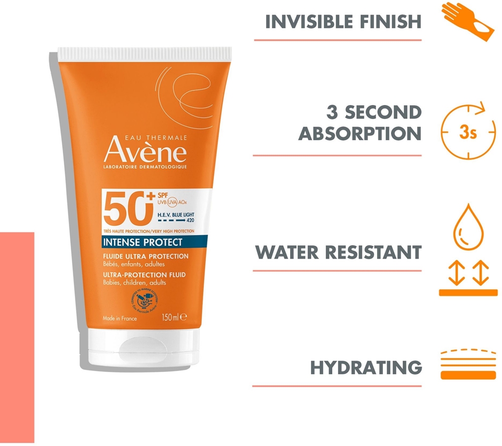 Солнцезащитный ультраводостойкий флюид с защитой от солнца SPF 50+ Avène, 150 мл — фото 3