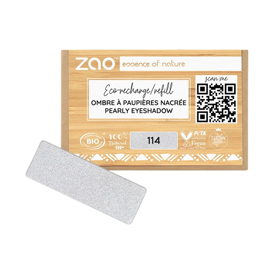 

Тени для век и праймер Zao Pearly Eyeshadow Refill, 114 Silver / 1,3 g