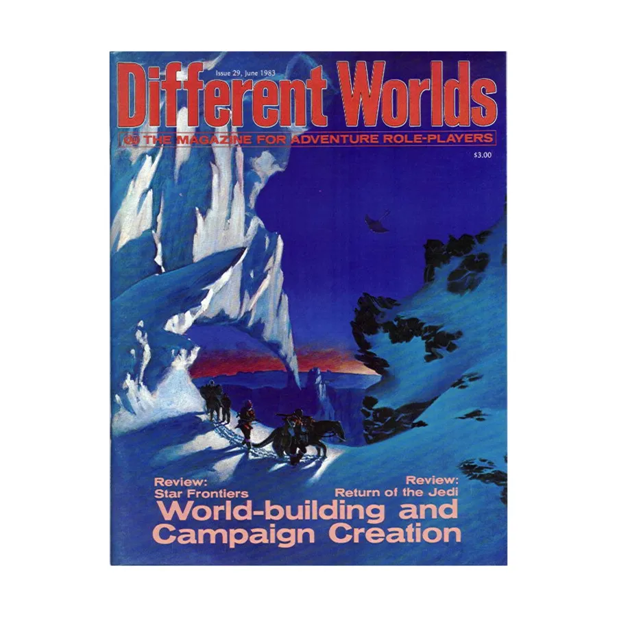 

Журнал #29 "World-Building and Campaign Creation, RuneQuest Q&A", Different Worlds Magazine