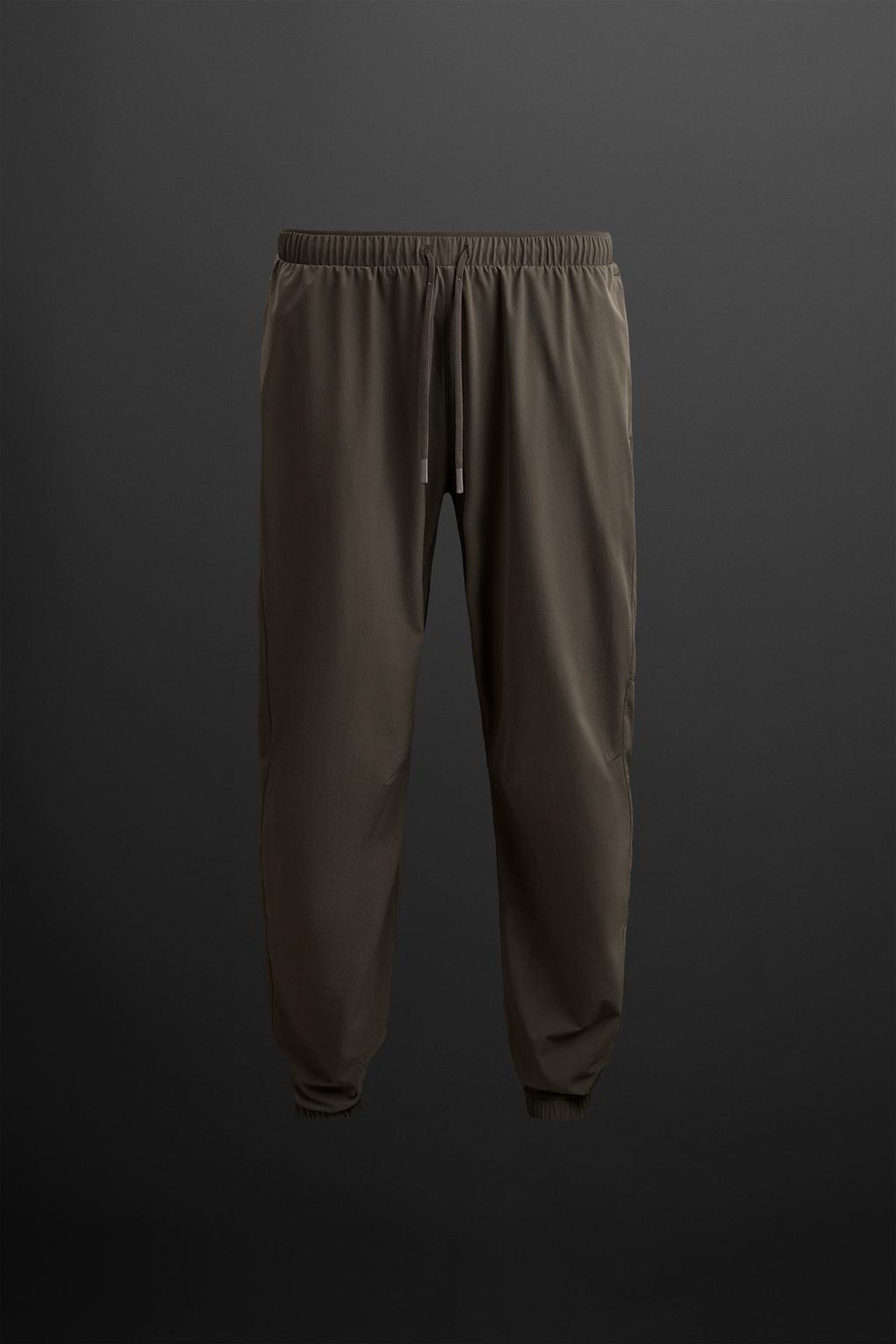 

Легкие треккинговые брюки ZARA, цвет Dark olive