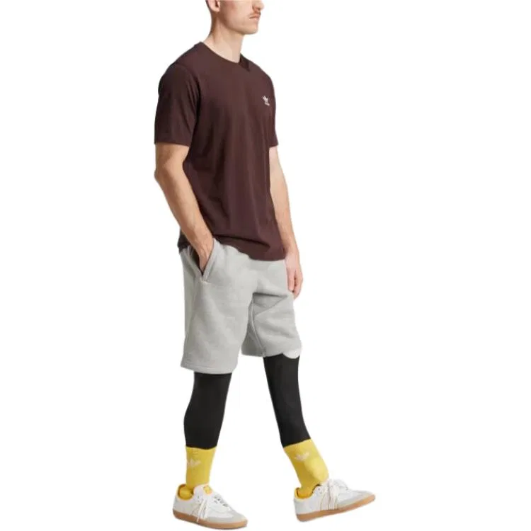 Футболка Trefoil Essentials Adidas Originals, Shadow Brown — фото 4