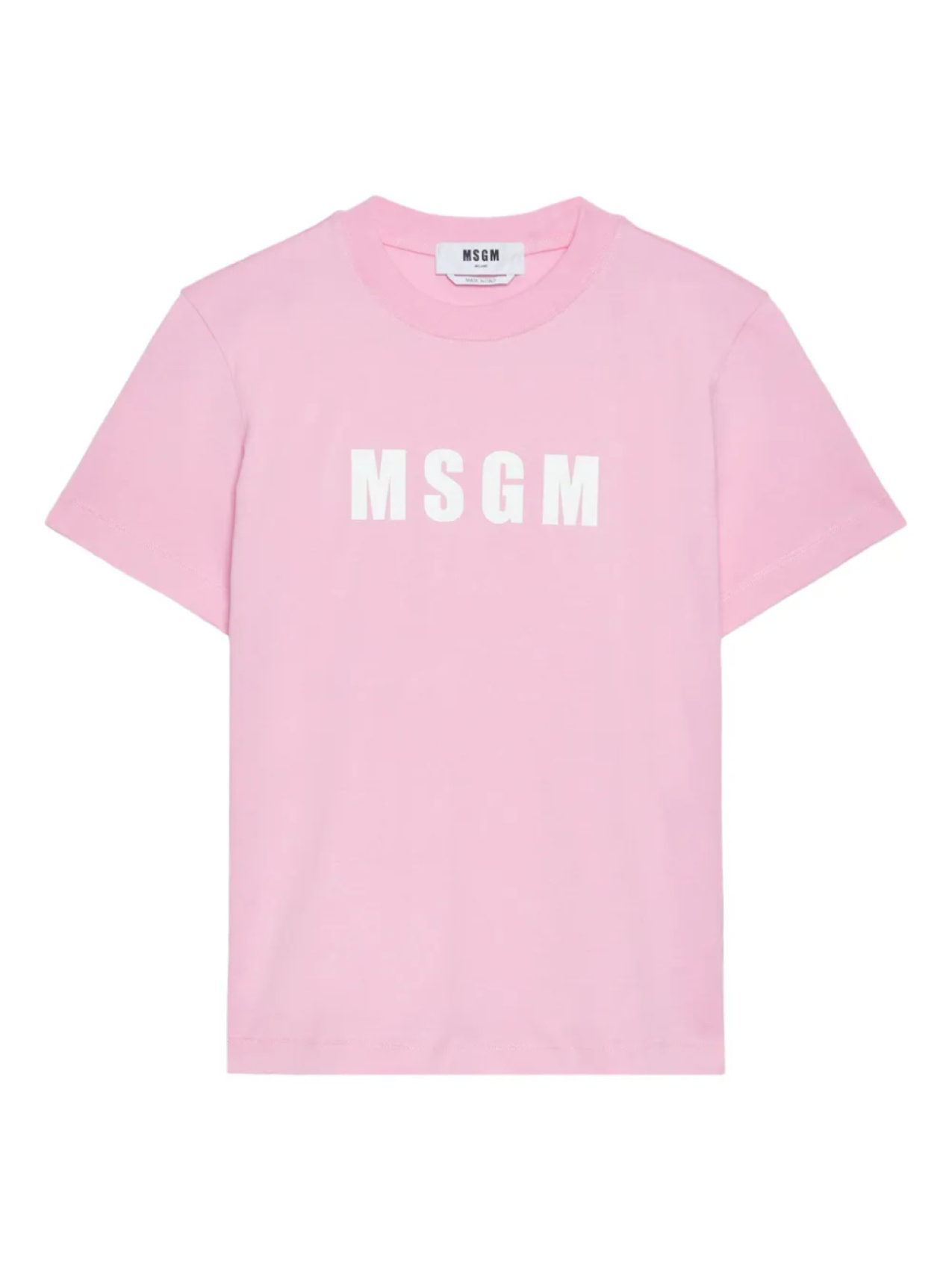 

Футболка из хлопка с логотипом MSGM, розовый