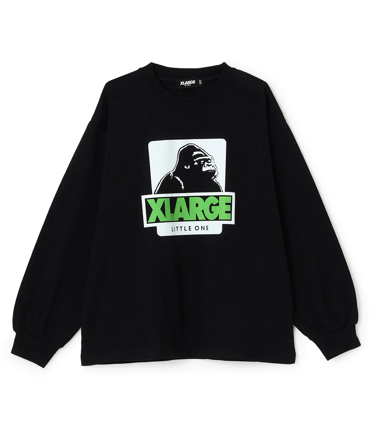 Детская футболка с длинным рукавом XLARGE KIDS с принтом чёрная