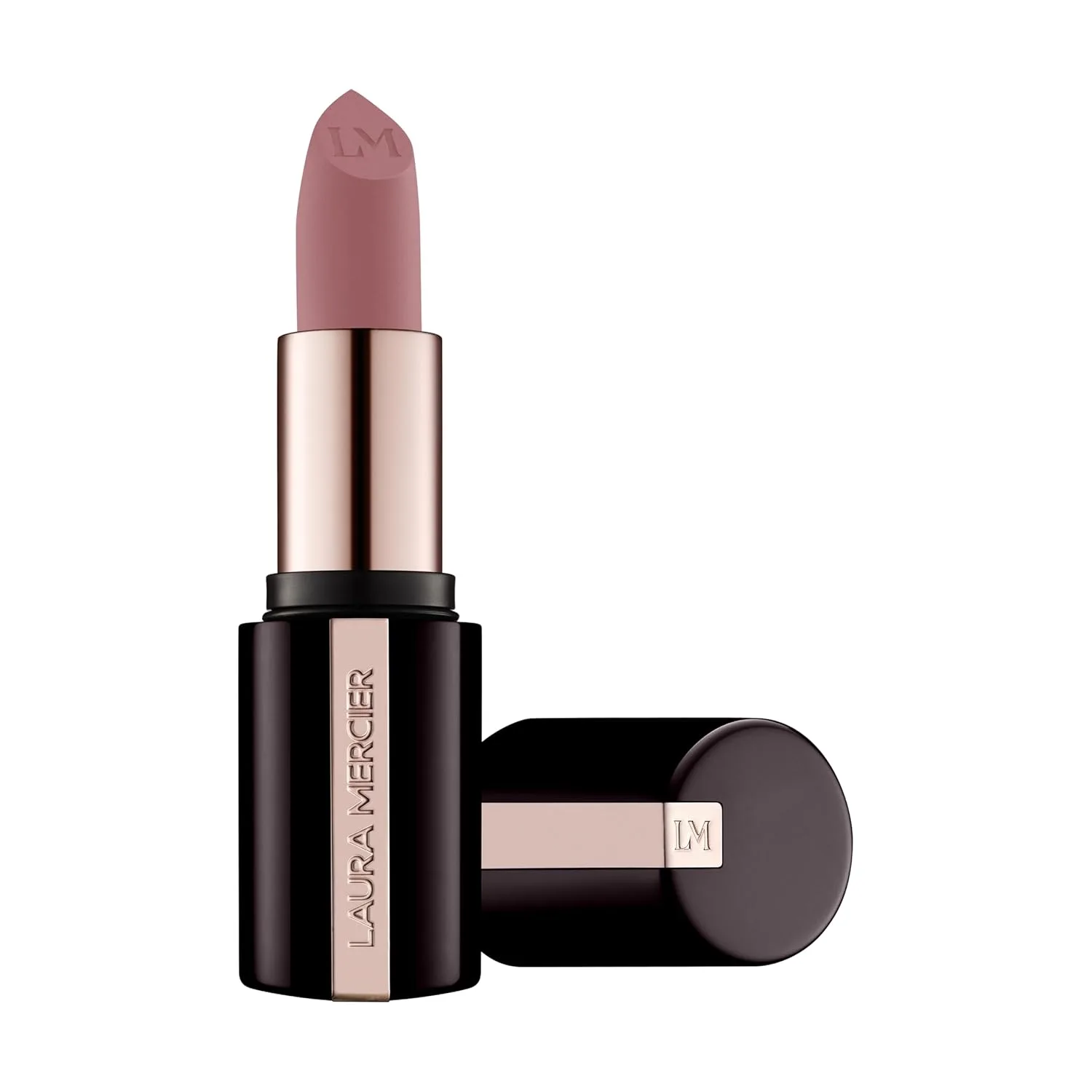 Laura Mercier Caviar Smoothing Matte помада, 16 часов увлажнения, стойкое покрытие, насыщенный цвет, устойчива к смазыванию и переносу, с гиалуроновой кислотой и витамином E, 168 Pink Chiffon - Deep-Tone Beige