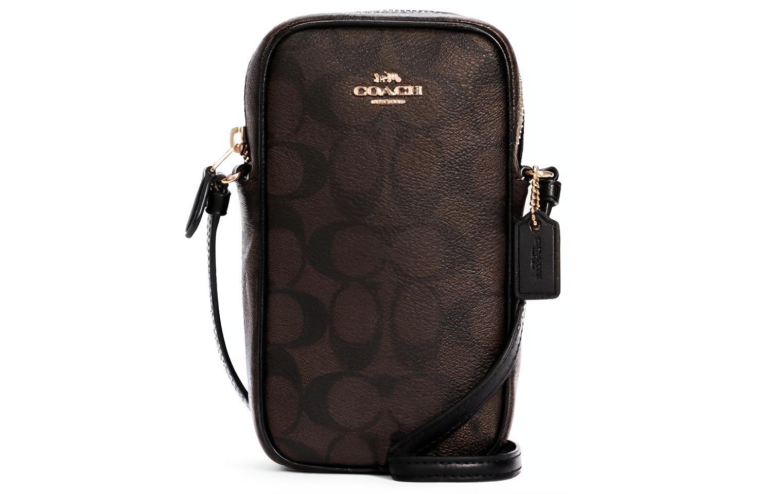 

COACH Сумка через плечо из холста с кожаными вставками