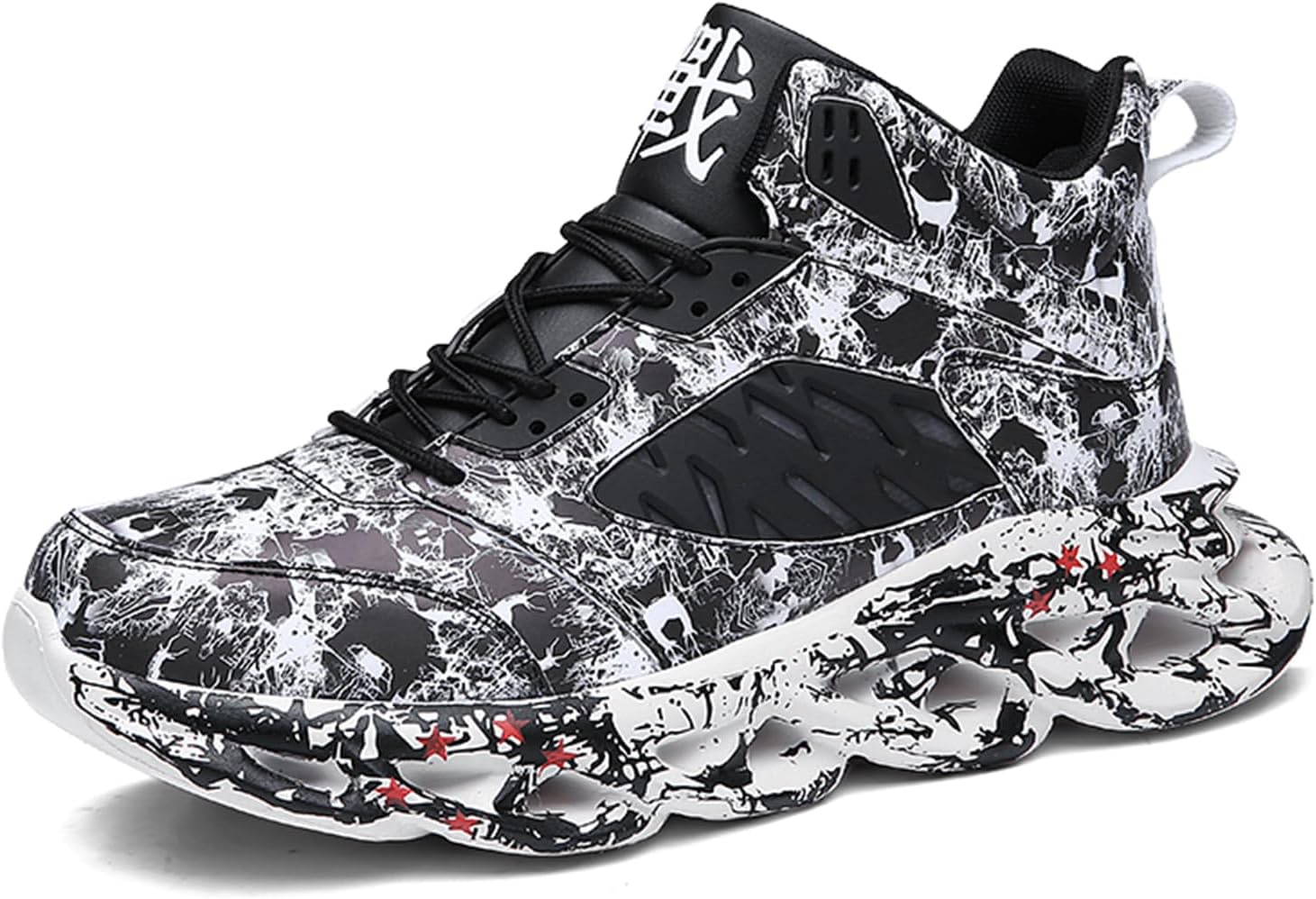

Мужские баскетбольные кроссовки GSIGUL, легкие мужские кроссовки для бега и тенниса, граффити, спортивные массивные кроссовки для мужчин, черный