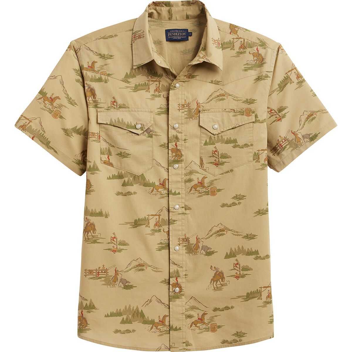 

Ларами рубашка с коротким рукавом Pendleton, цвет ranch rodeo tan