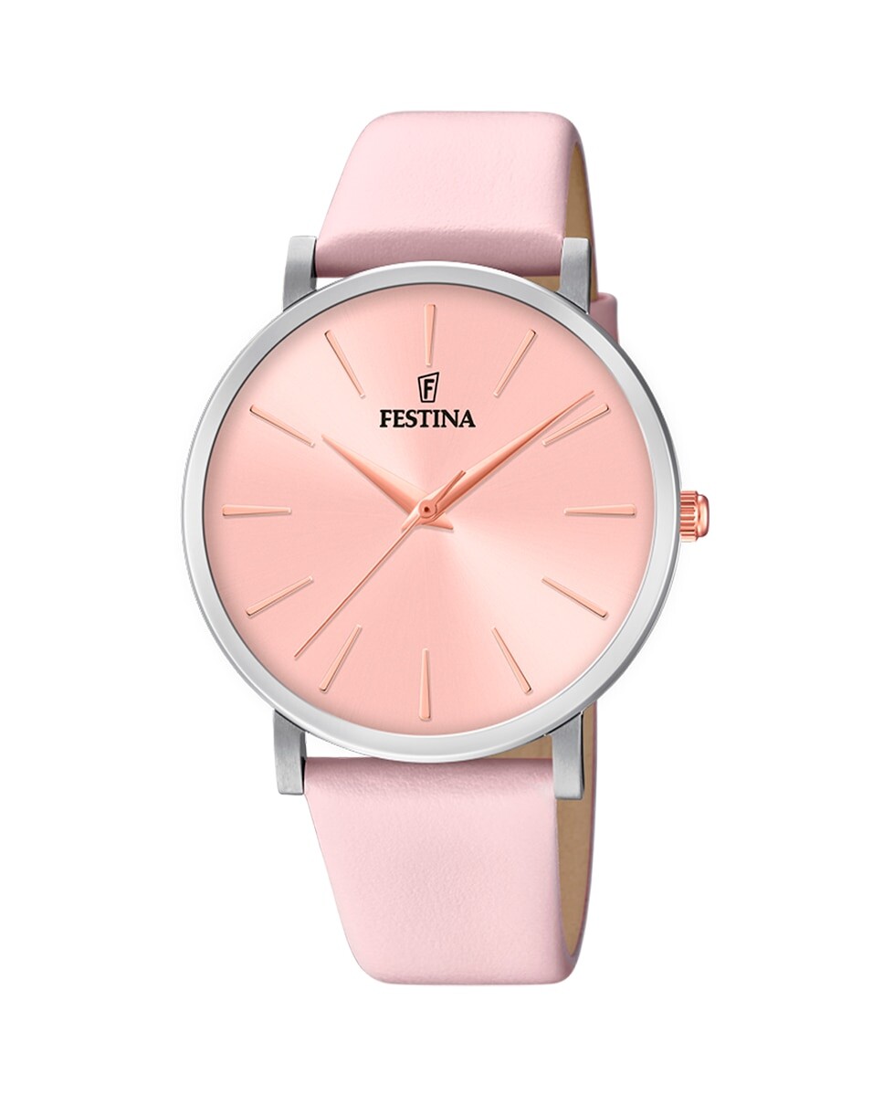 

F20371/2 Boyfriend Collection розовые кожаные женские часы Festina, розовый