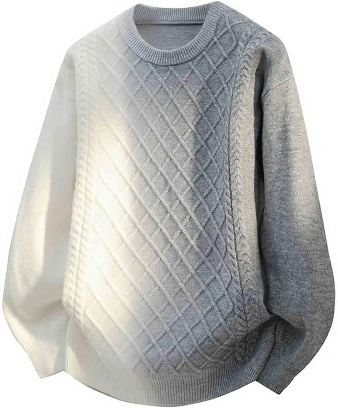 

Свитер Ombre с жаккардовым узором, свободный оверсайз с круглым вырезом