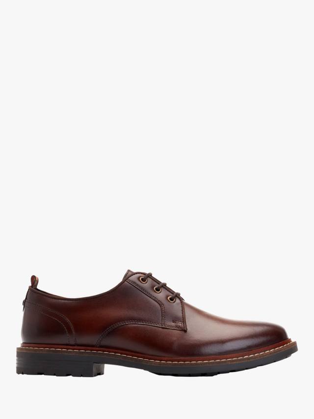 

Dime Waxy Leather Derby Shoes Base London, Brown
