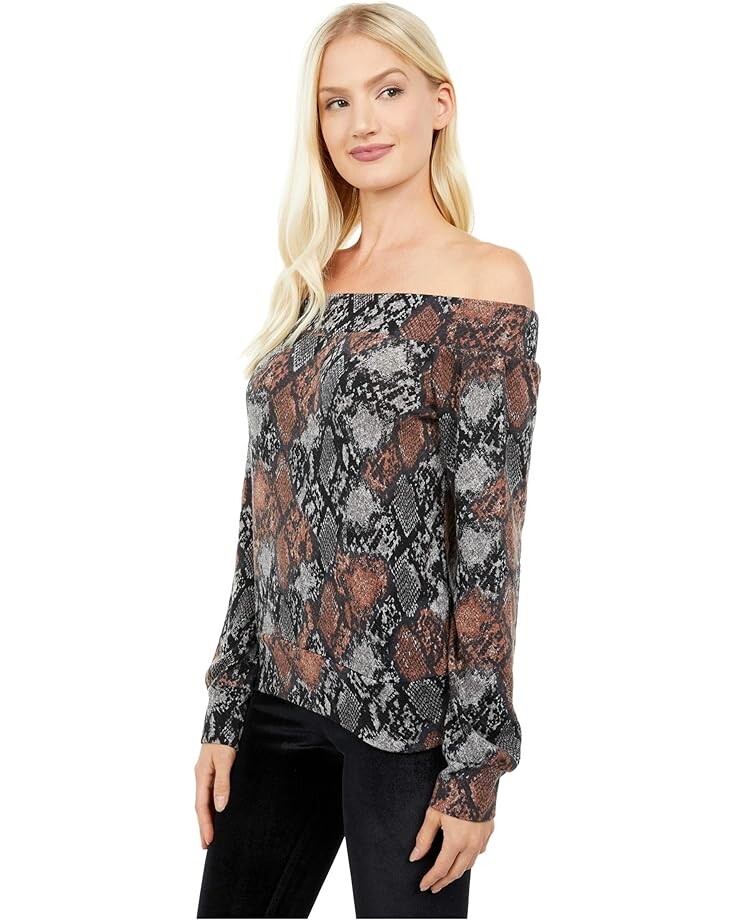 

Свитер Socialite Cameron Off Shoulder Sweater, цвет Snake