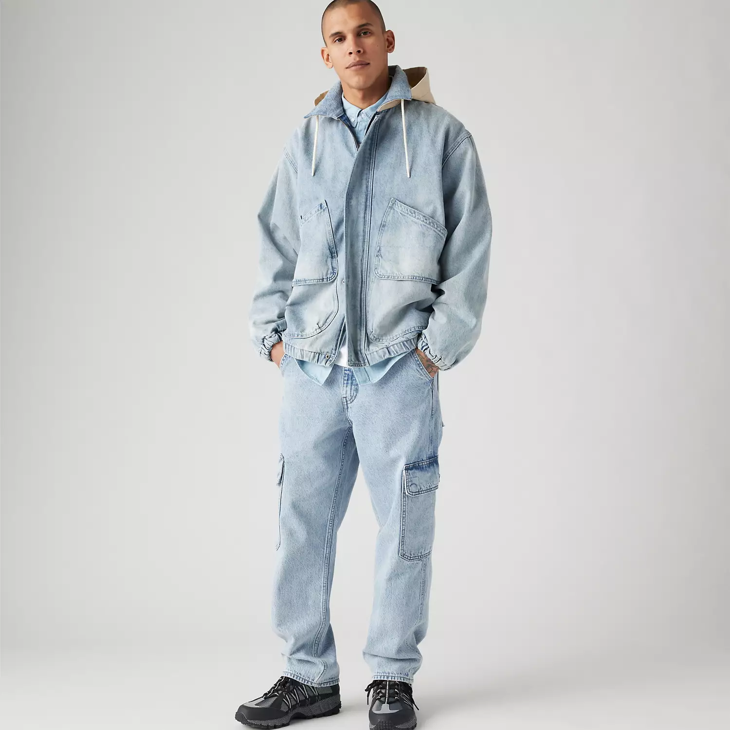 

Свободные прямые мужские джинсы карго 568 Levi's, цвет My Pockets Full - Light Wash - Non-Stretch