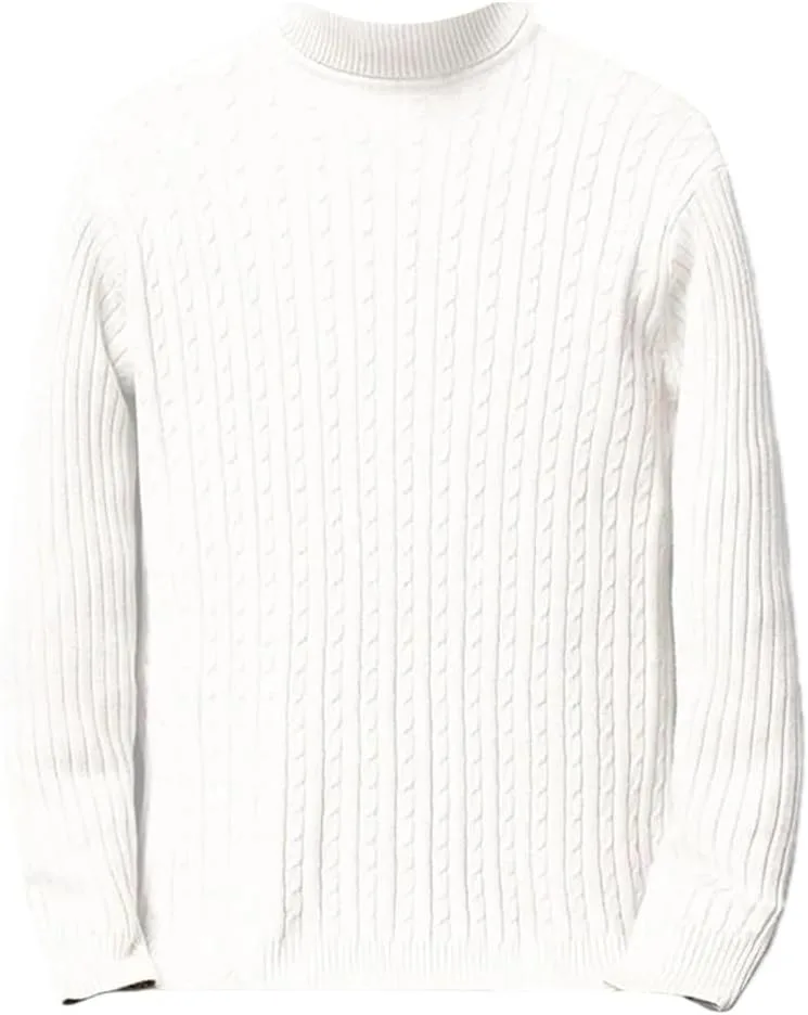 

Мужской полосатый вязаный свитер-водолазка с длинным рукавом Kelsiop