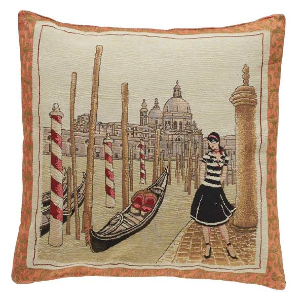 

Наволочка Gardinenbox Sofakissen Gobelin Jacquard, 45x45x5 см цвет venedig