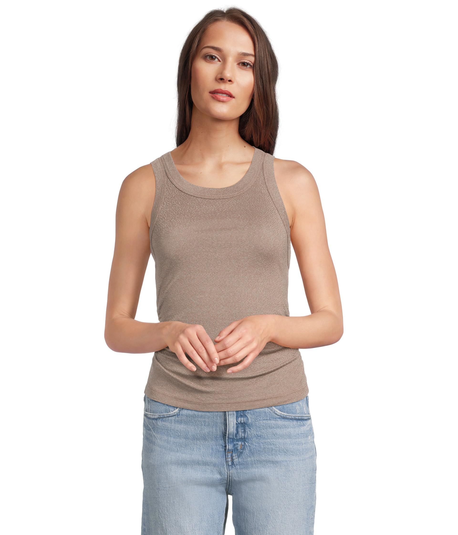 

Топ Michael Stars Ella Crop Tank, Cobblestone