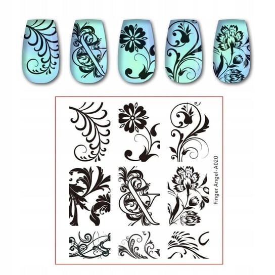 

Пластина для штампа для ногтей ORNAMENT LEAVES, Frezarkowo