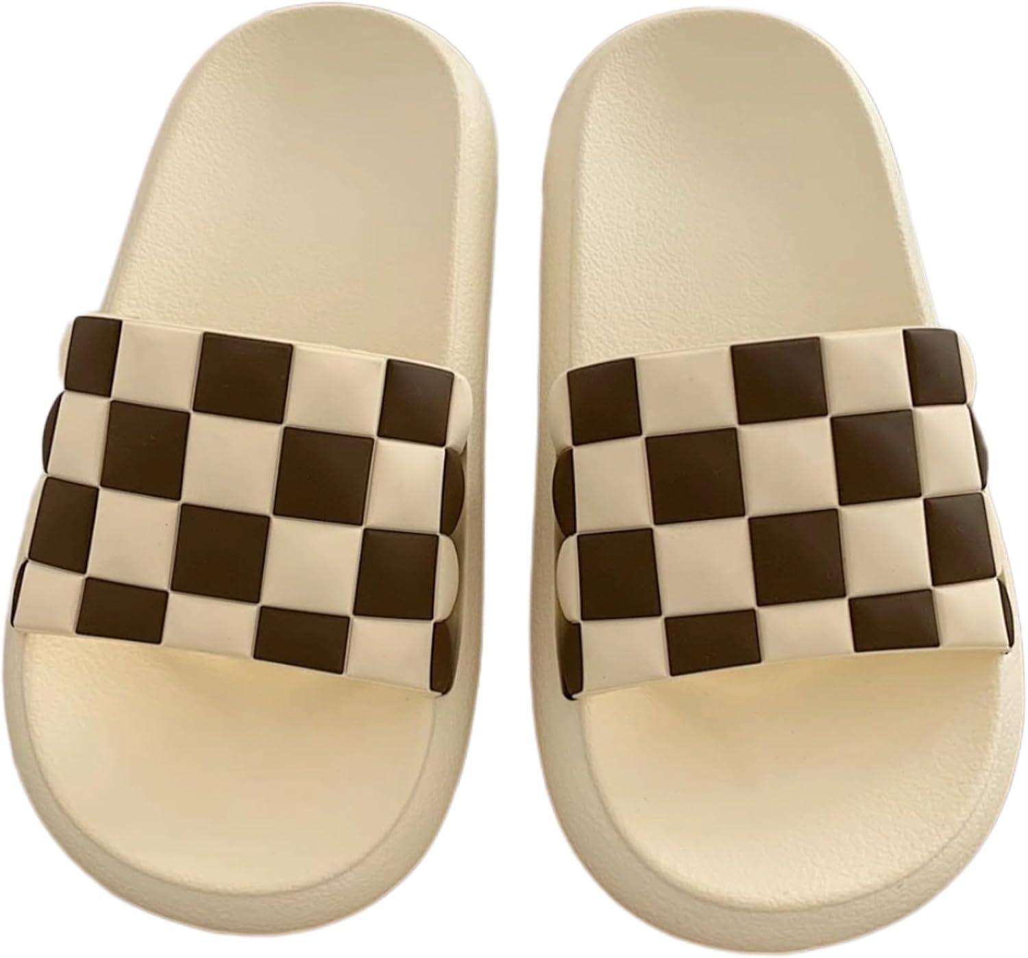 

Домашние тапочки в клетку для женщин и мужчин, летние тапочки для душа, модные, удобные, повседневные, с толстой подошвой в клетку, пляжные шлепанцы для улицы, нескользящие Iwhgrmp, хаки