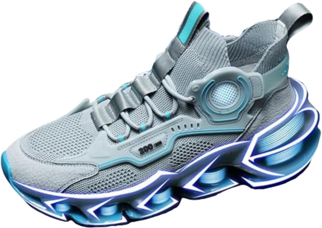 

Мужские кроссовки Blade с дышащей вставкой, цветной блок, повседневные, удобные, противоскользящие, спортивные, на липучке, для ходьбы Lexamen, синий