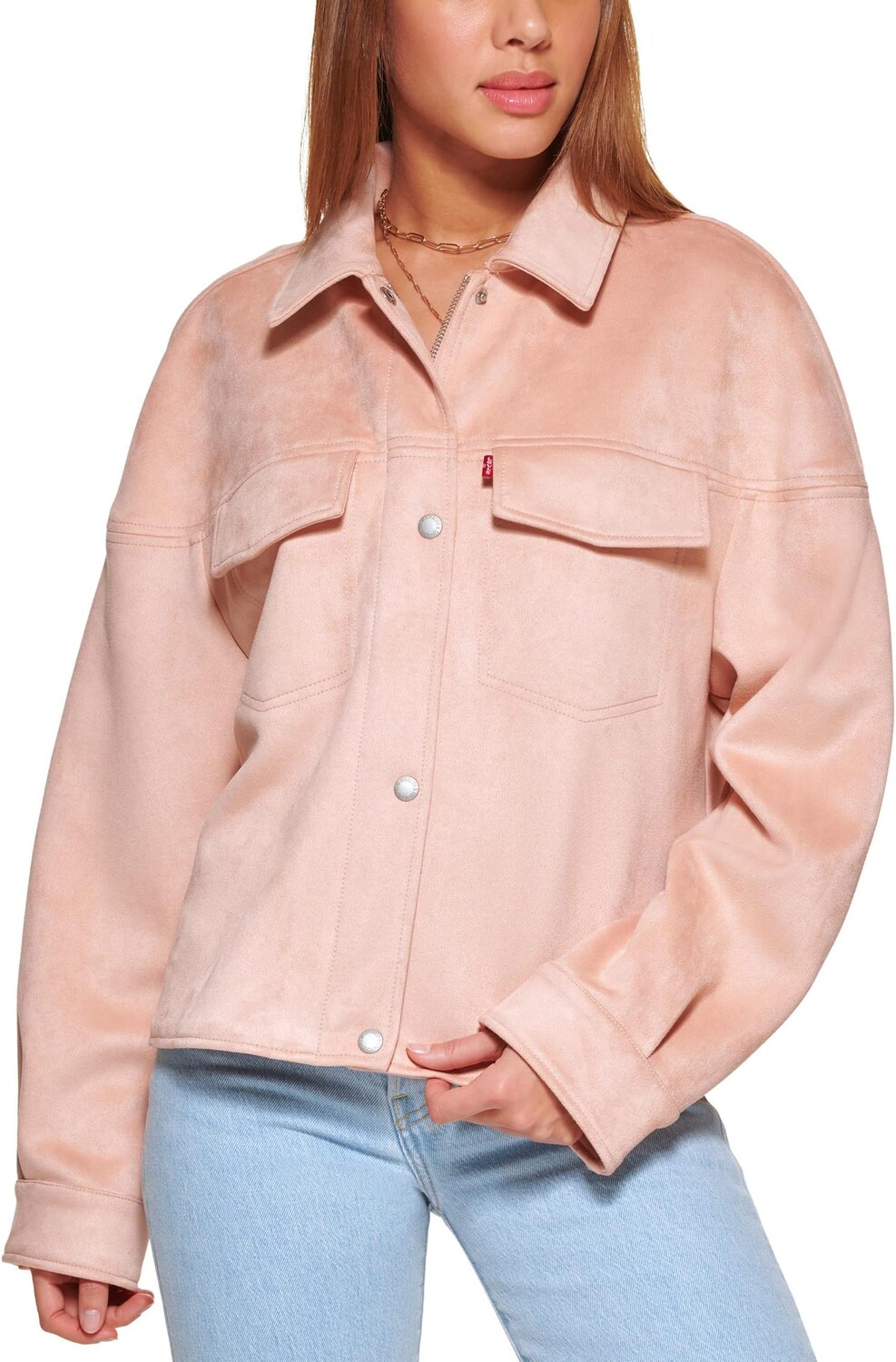 

Куртка Soft Faux Suede Shacket Levi's, цвет Rose Mist