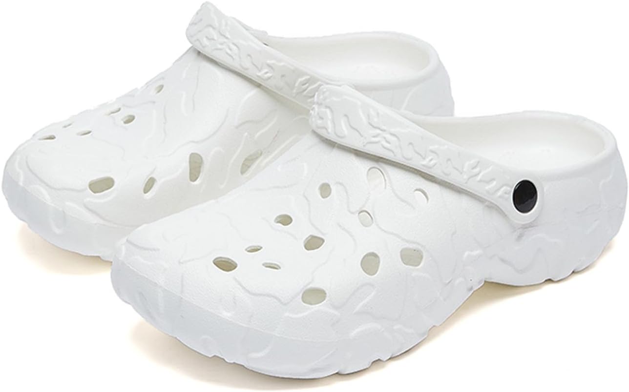 

Мужские сабо SECHRITE, резисадовые туфли, легкие сабо, мюли без шнурков для лета - River Edge, белый