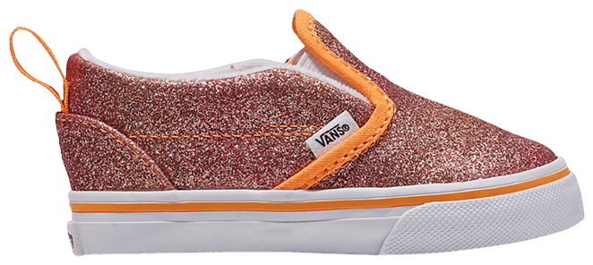 

Кроссовки Vans Slip-On V Toddler 'Glitter - Sunrise', розовый