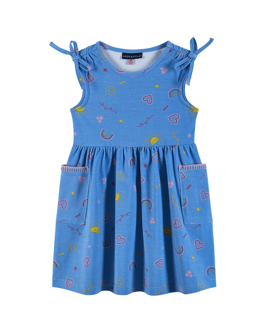 

Энди и Эван Печатное джерси платье Andy & Evan, синий