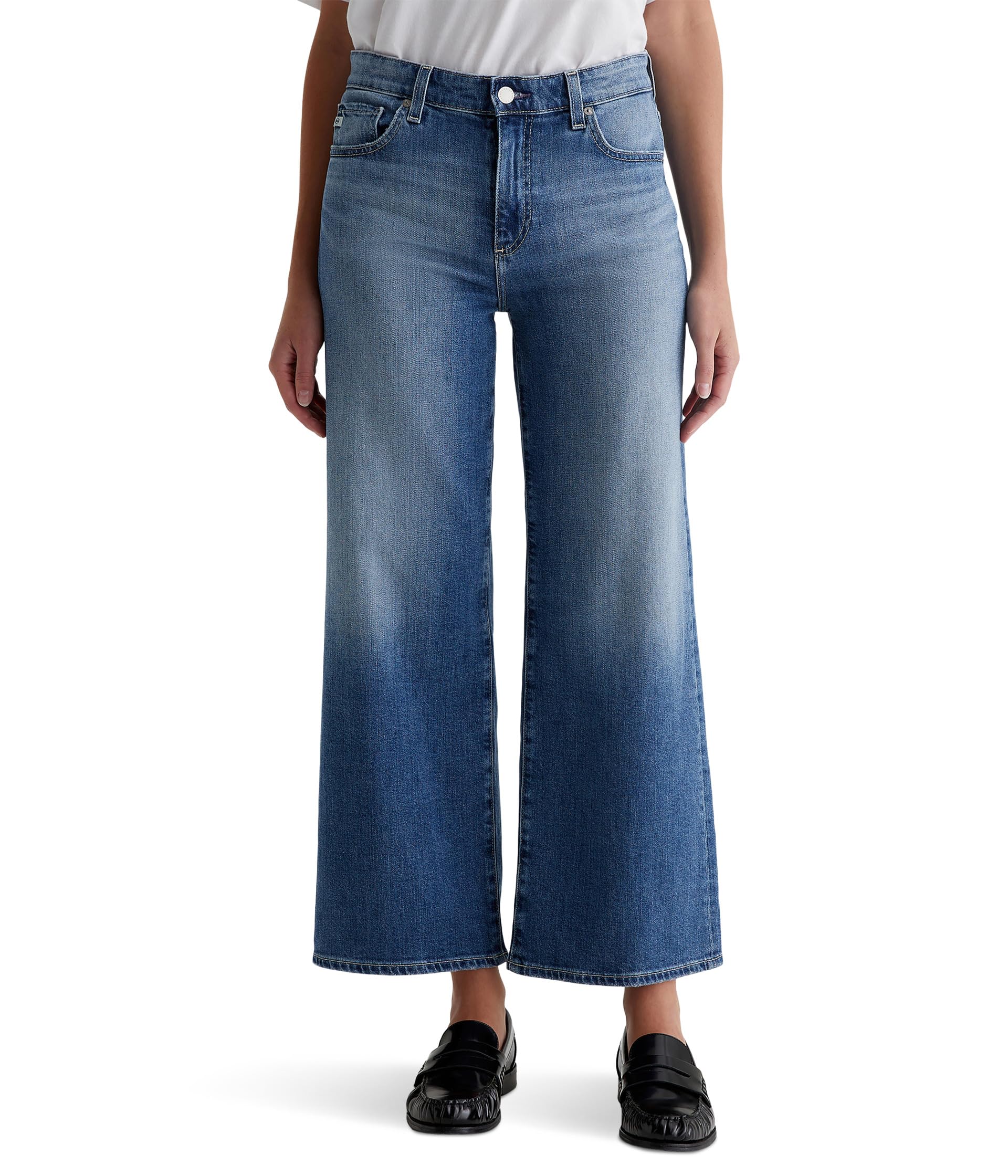 

Джинсы AG Jeans Saige Mid-Rise Wide Leg Jeans in Bell Canyon, цвет Bell Canyon
