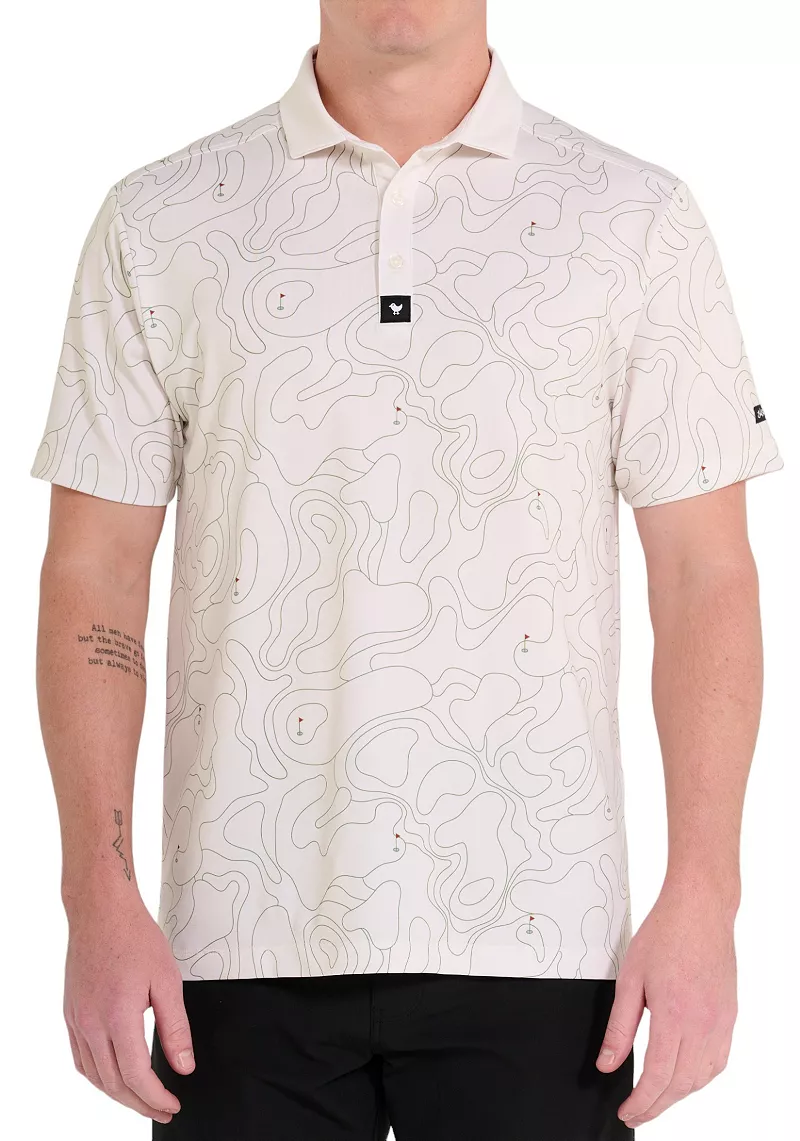 

Мужская футболка-поло для гольфа Bad Birdie Core, цвет Topo White Onyx