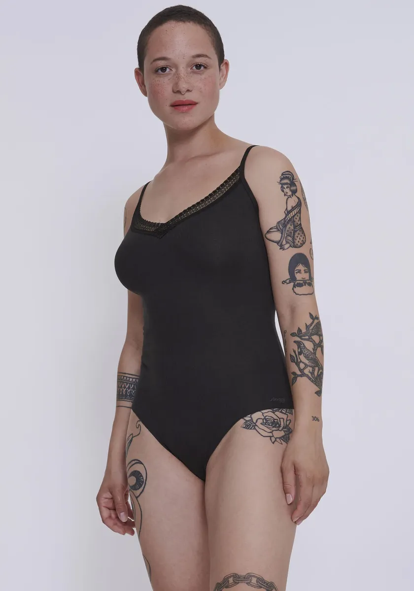 

Боди sloggi "GO Ribbed Body", кружево, черный
