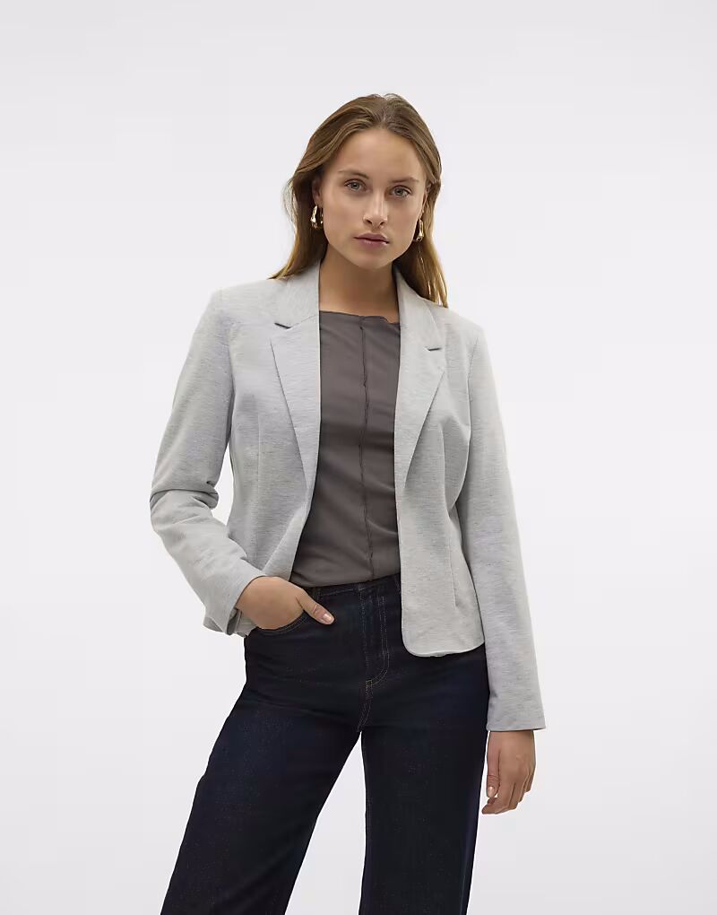 

Светло-серый меланжевый блейзер Vero Moda