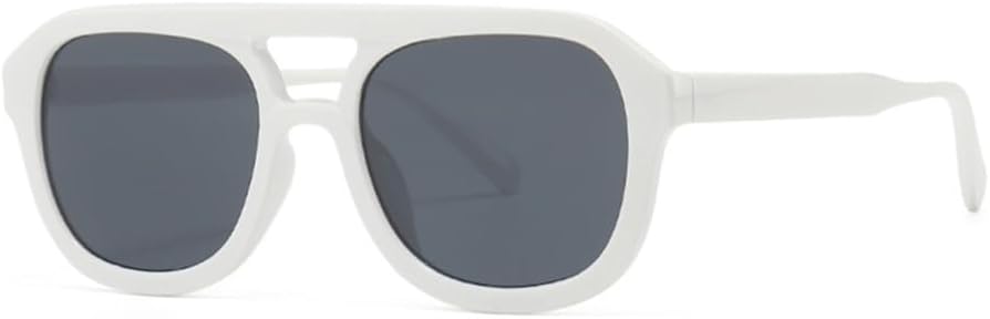 

Солнцезащитные очки в стиле ретро и модерн квадратной формы для женщин и мужчин, винтажные солнцезащитные очки, модные женские очки с защитой от УФ-излучения UV400 MTZJH, White