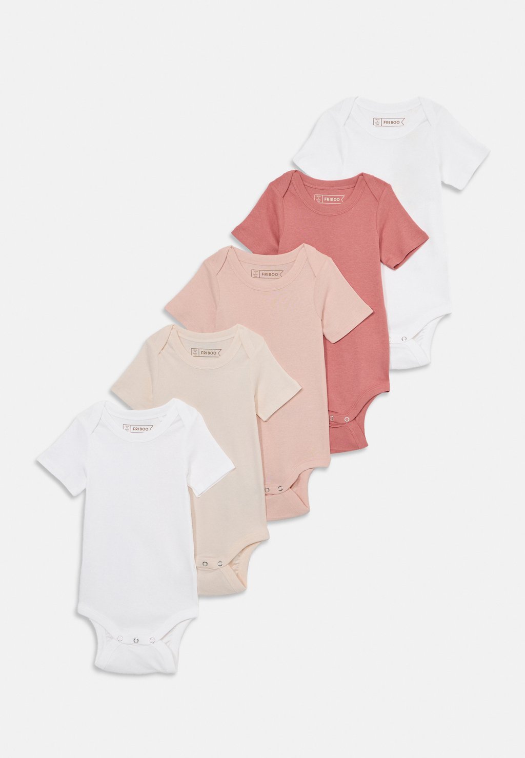 

Боди 5 PACK UNISEX Friboo, светло-розовый/лососевый/светло-серый