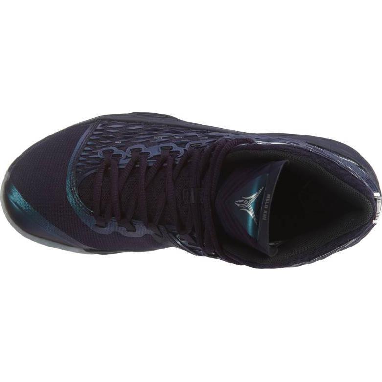 Jordan Melo M13 нескользящие противоударные баскетбольные кроссовки mid top для детей темно-фиолетовые подростковые — фото 4