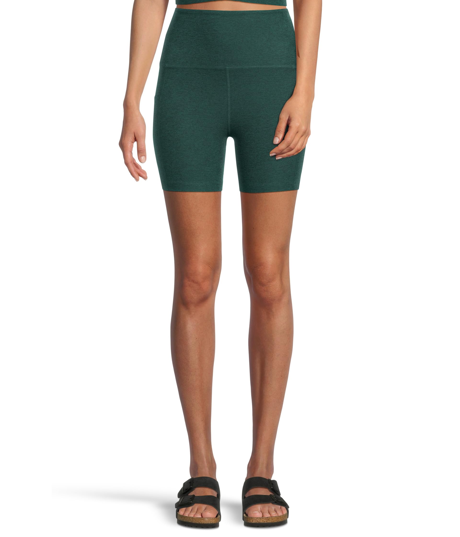 

Шорты Beyond Yoga Spacedye Keep Pace 5" Pocket Shorts, цвет Dark Spruce Green Heather