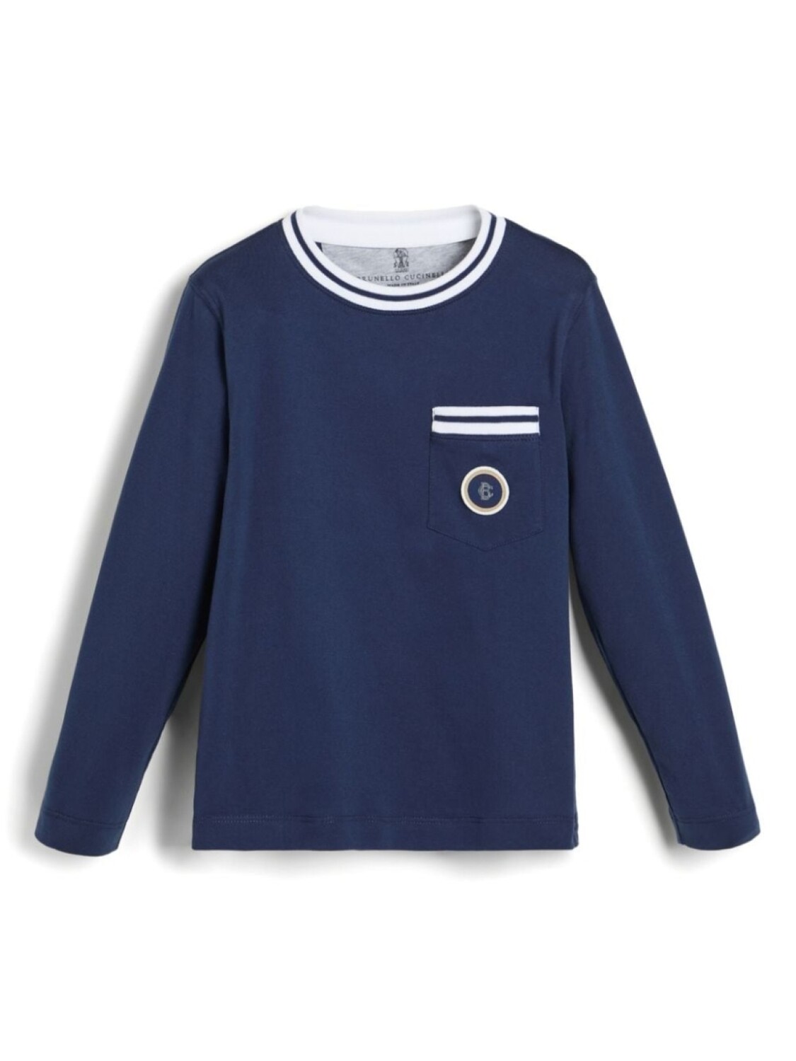 

Brunello Cucinelli Kids футболка с нашивкой-логотипом, синий