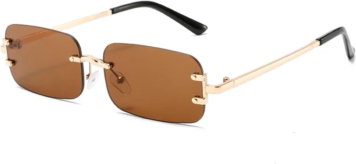 

Солнцезащитные очки с защитой от УФ-излучения UV400 | Женские овальные очки с металлической оправой | Линзы конфетных цветов для занятий спортом на открытом воздухе и вождения DSVIGF, Golden-brown