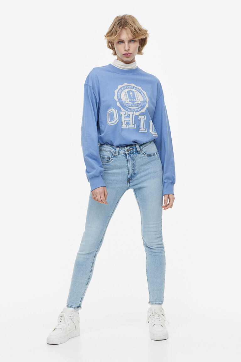 

Высокие джинсы скинни H&M, синий