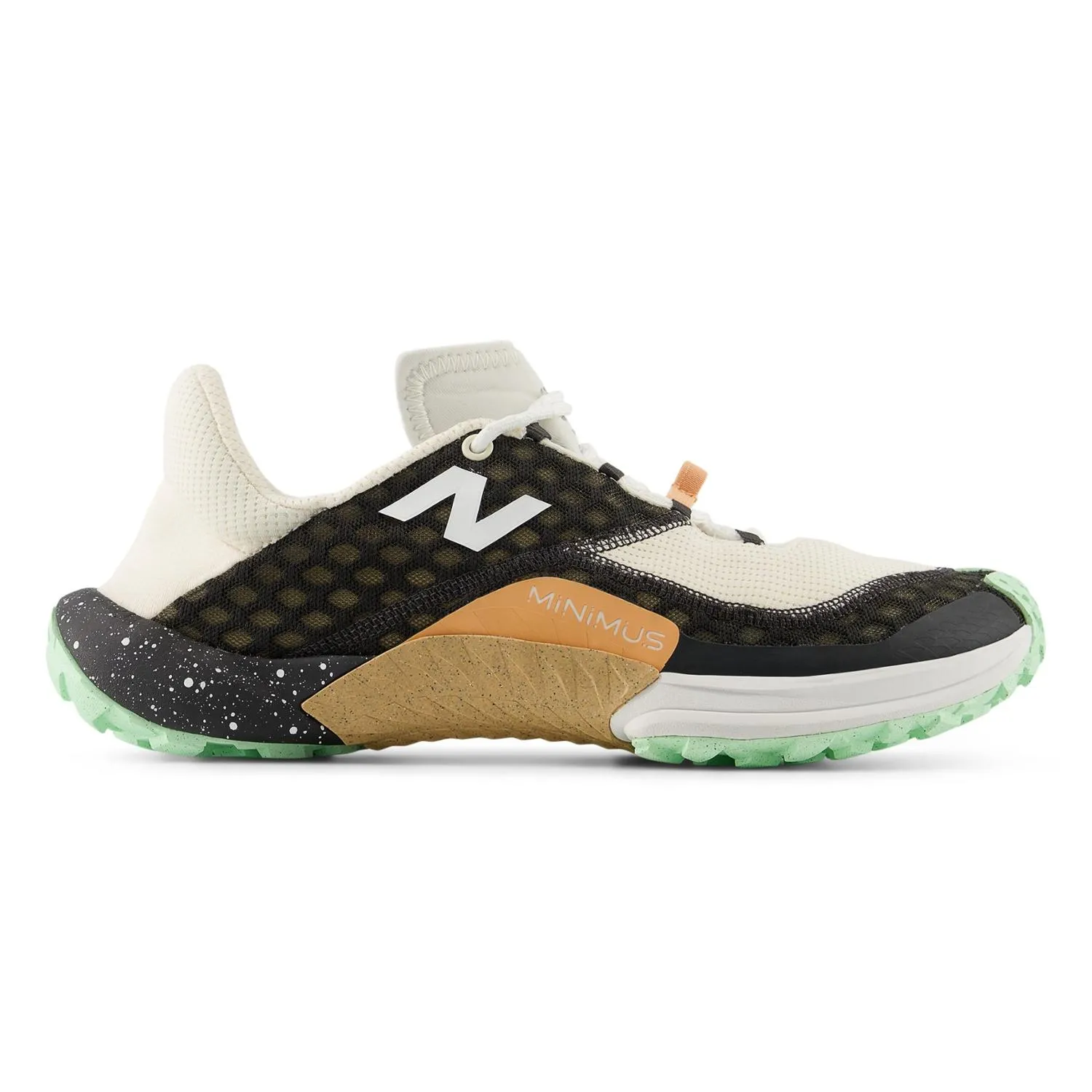 

Мужские минималистичные трейловые беговые кроссовки New Balance, Black/Permafrost/Lab Green