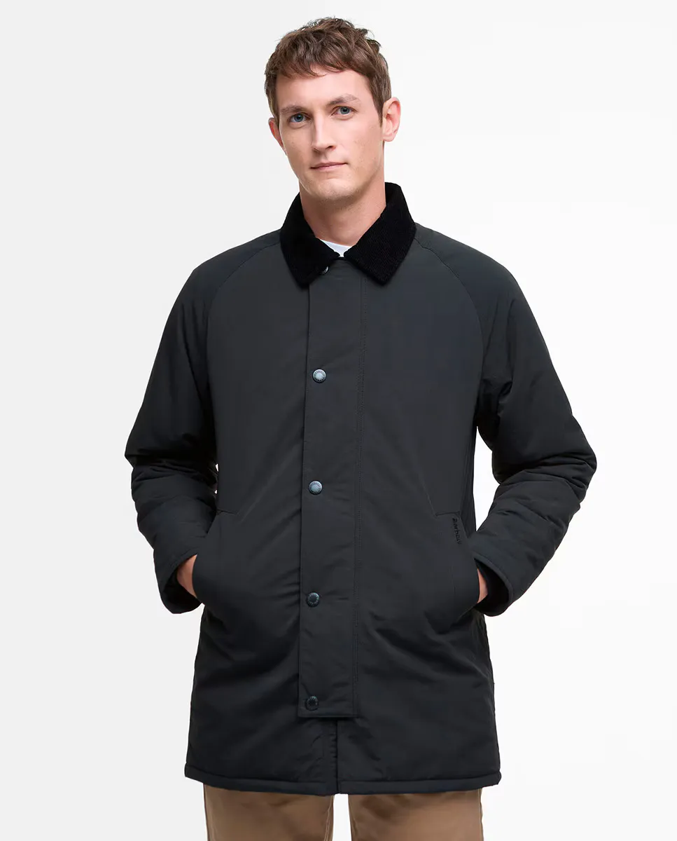 

Водонепроницаемая куртка с застежкой-молнией и кнопками Barbour, черный