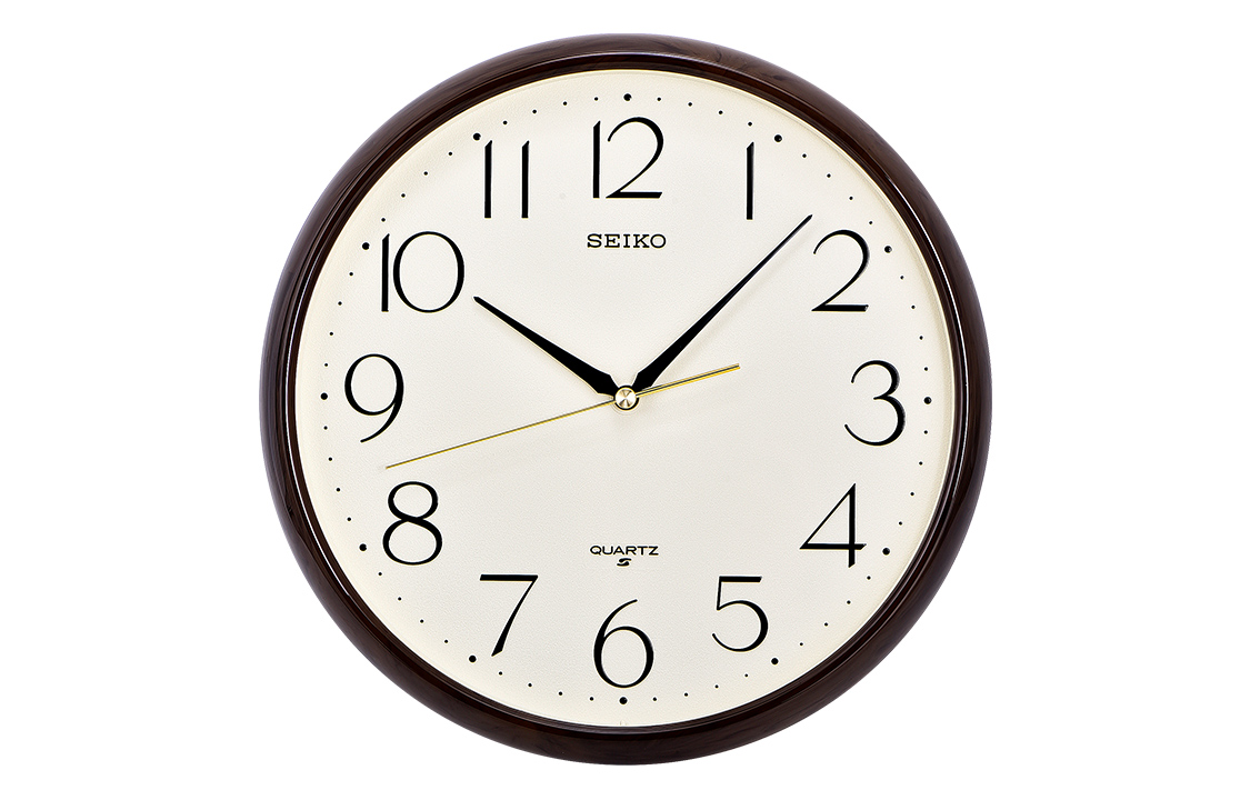 

SEIKO Часы Quartz Movement Polyester Plastic Shell Wall Clock Unisex White