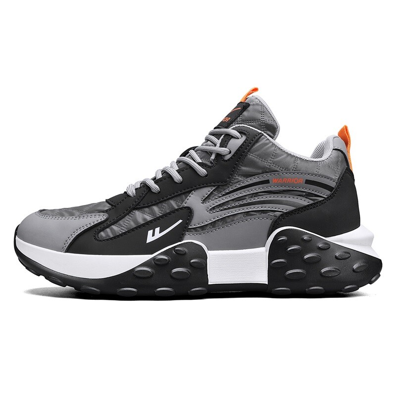 

Кроссовки WARRIOR Chunky Sneakers Men High-top Black/white/orange, серый/черный