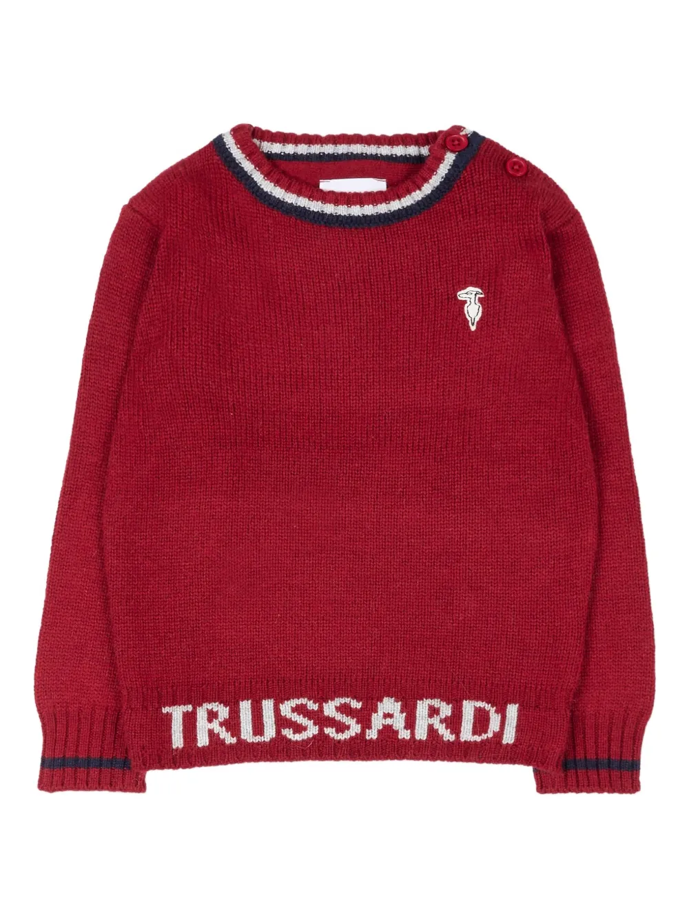 

Свитер с вышитым логотипом Trussardi Junior, красный