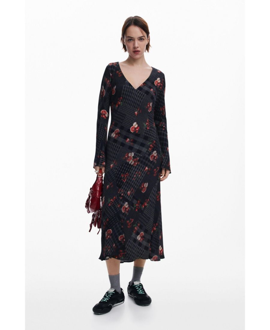 

Женское платье миди в клетку Desigual, Gray