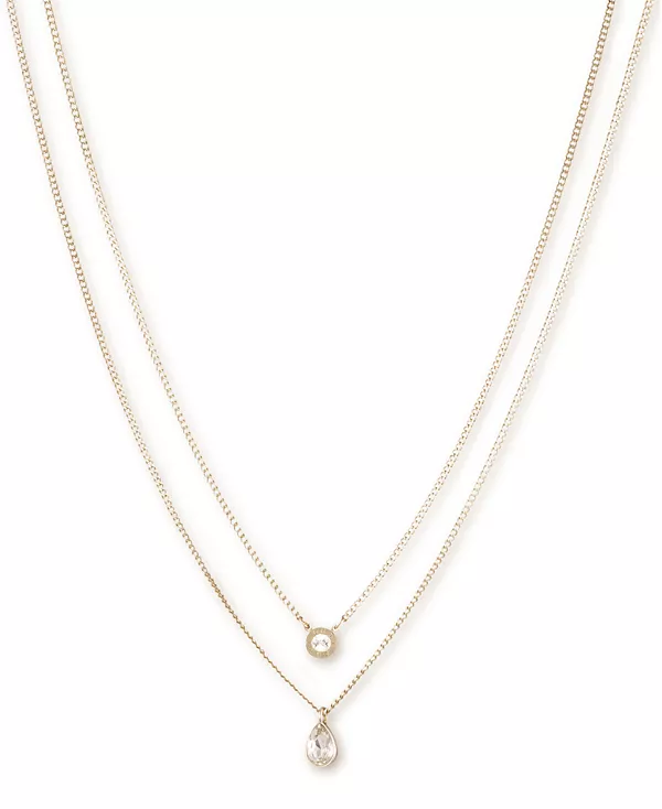 

Ожерелье с двумя рядами подвесок, длина 16 дюймов + удлинитель 3 дюйма Dkny, gold