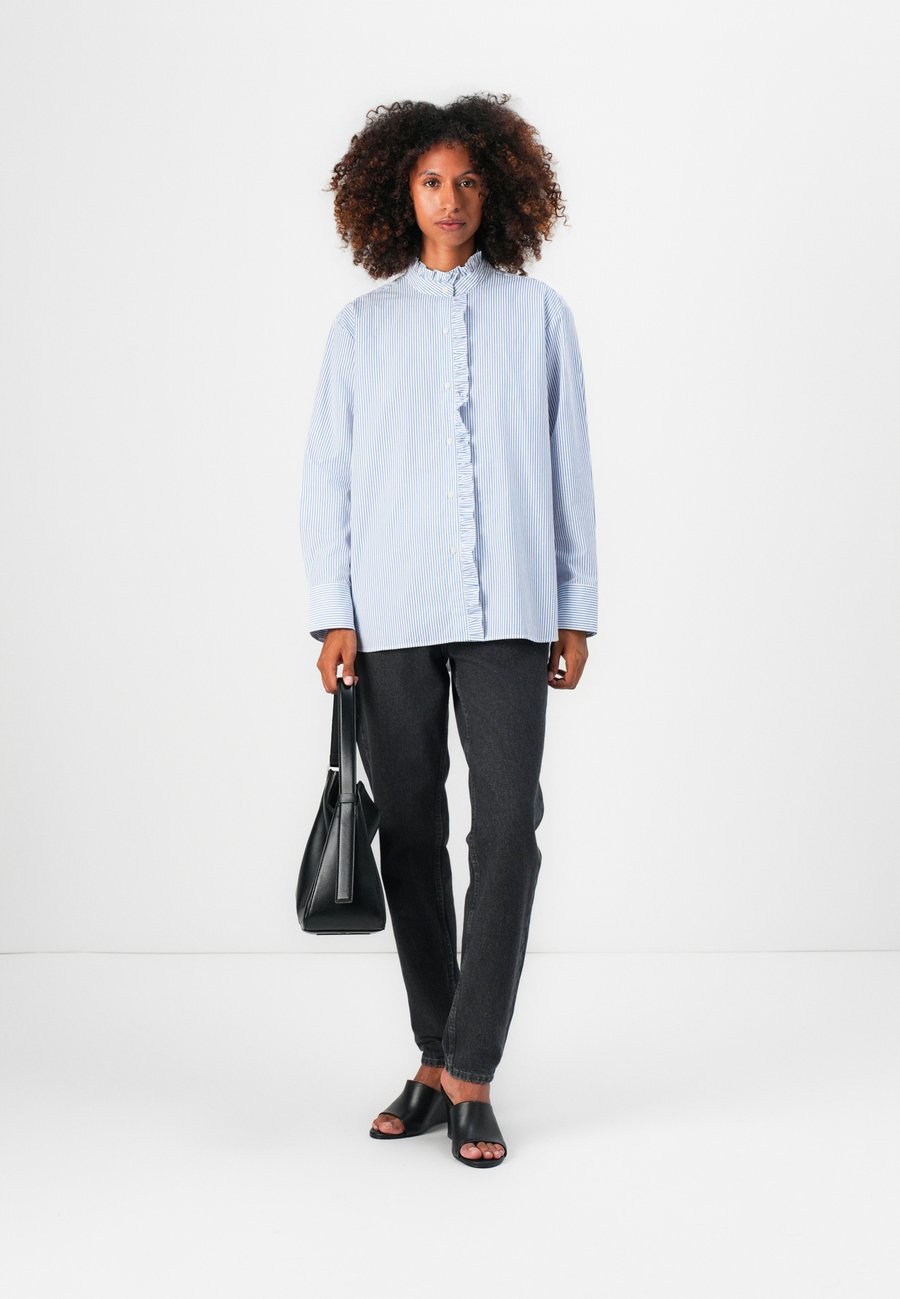 Блуза Tommy Hilfiger Button-down blouse, Blue/White/Blue — фото 2