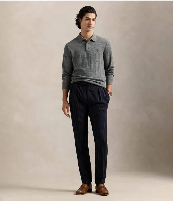 Шерстяная рубашка-поло Regular fit Polo Ralph Lauren, серый — фото 2