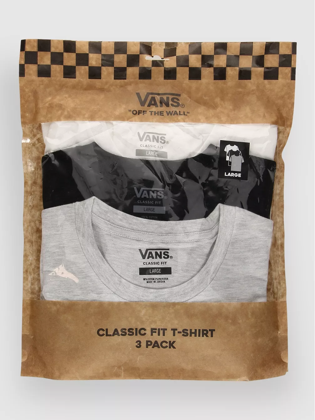 

Базовая футболка из мультипаков из 3 шт. Vans, мультиколор